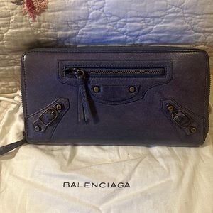 Balenciaga zip around long wallet with dustbag